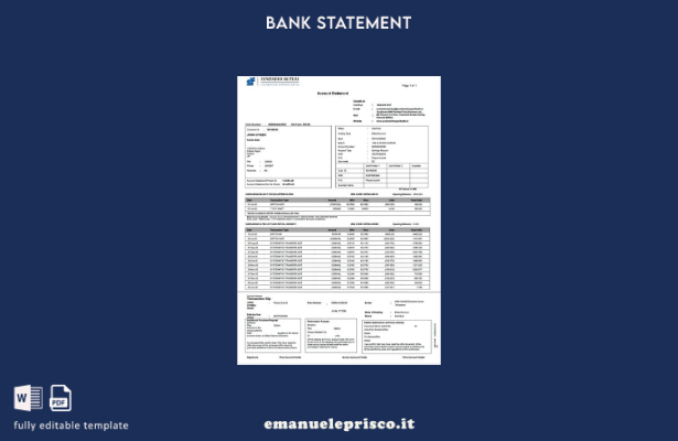 modello di parole dell'estratto conto India Sundaram Mutual in stile verificato